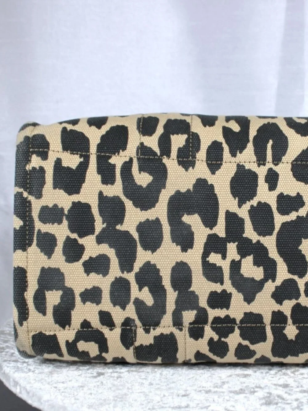 Coach New York Leopard Print Canvas Tote / Crossbody Bag